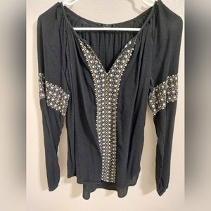 Lucky brand embroidered blouse